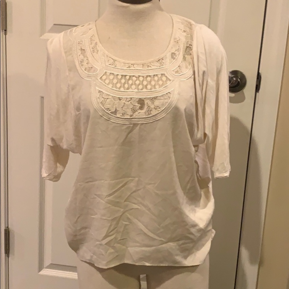 Cream Lace Top